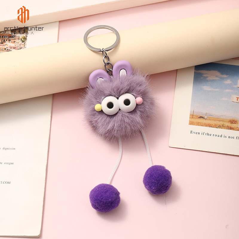  ARCTIC HUNTER dễ thương phim hoạt hình búp bê cục bông nhỏ túi bánh móc khóa túi móc gắn chìa khóa xe ô tô 