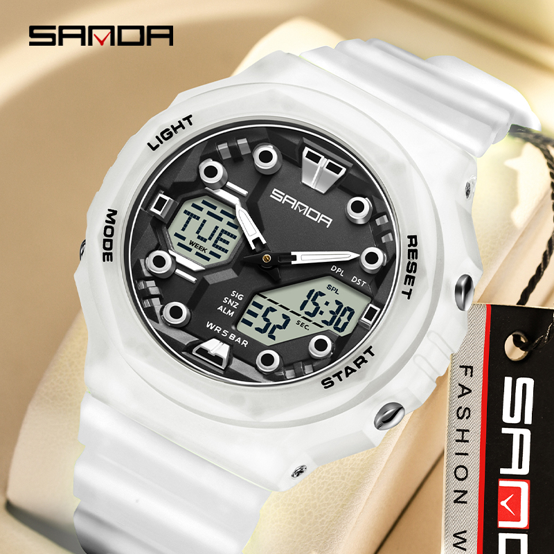 Sanda Large Dial Multifunctional Trendy Urban Outdoor Waterproof Sports Men's Watch SD6200 ราคา 287 บาท*ส่งฟรี