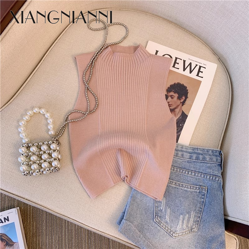 XIANG NIAN NI Half turtleneck base for women with a sweater and a knit