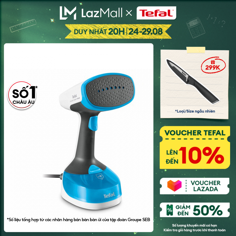 Bàn ủi hơi nước cầm tay tiện lợi Tefal DT7000E0 - 1100W - 150ML - Gian hàng chính hãng - Bảo hành 2 năm