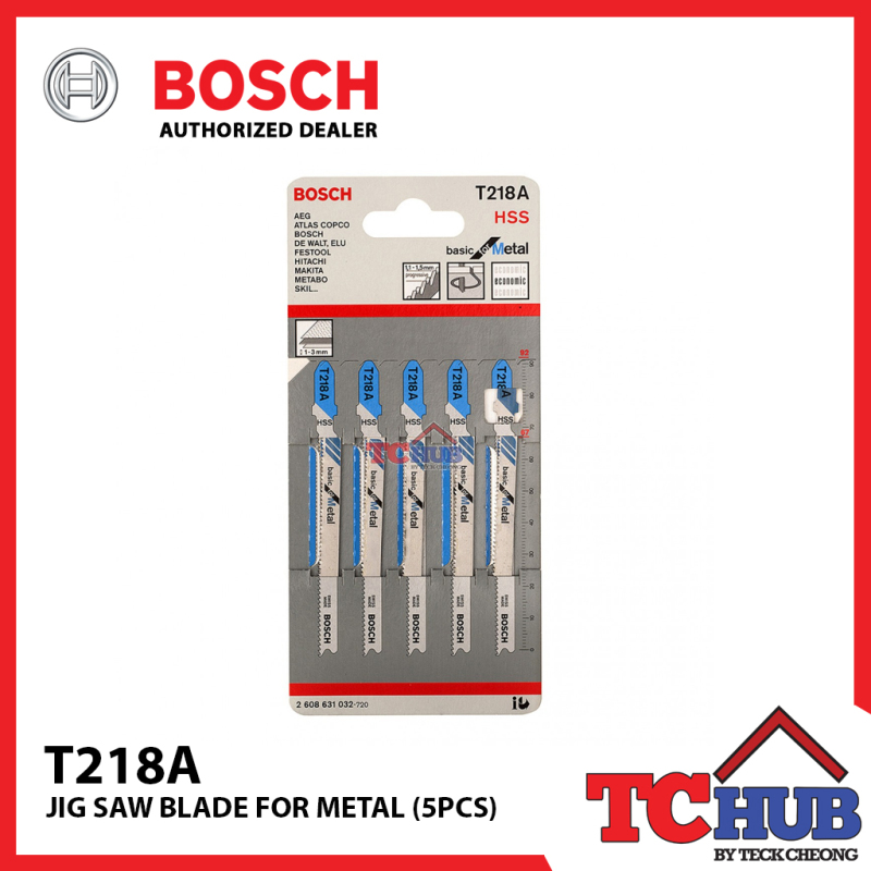 Bosch T218A Metal Jig Saw Blade (5PCS)