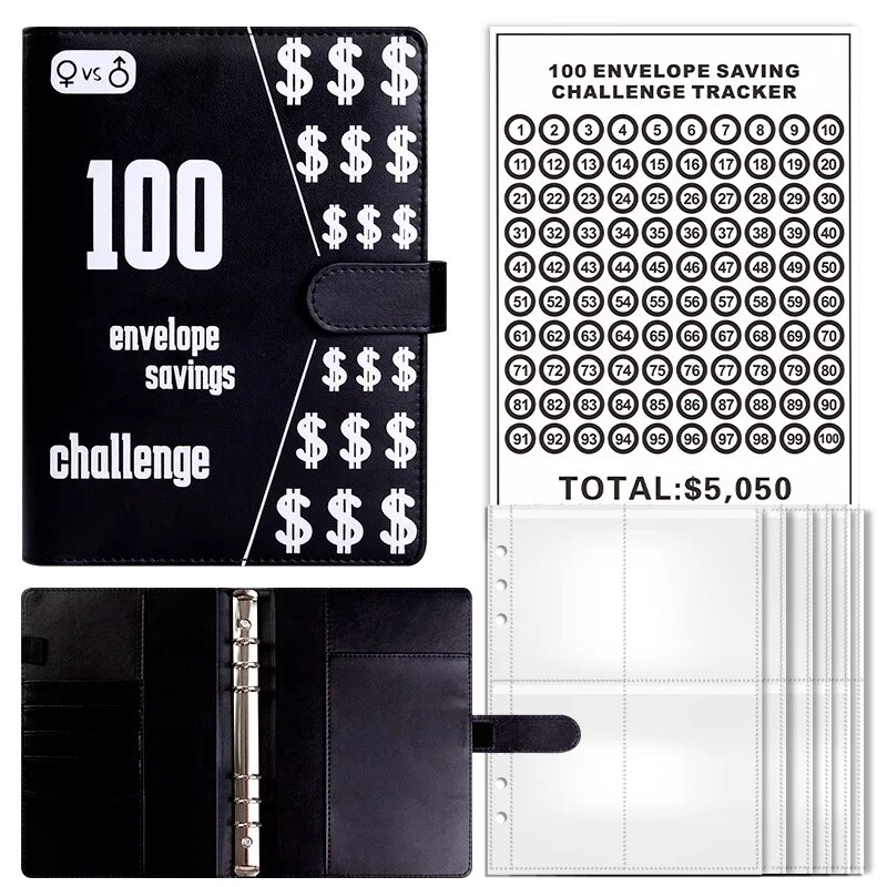 New Savings Challenges Book 100 Envelope Challenge Budget Binder Easy And Fun Way To Save $5050 Bind