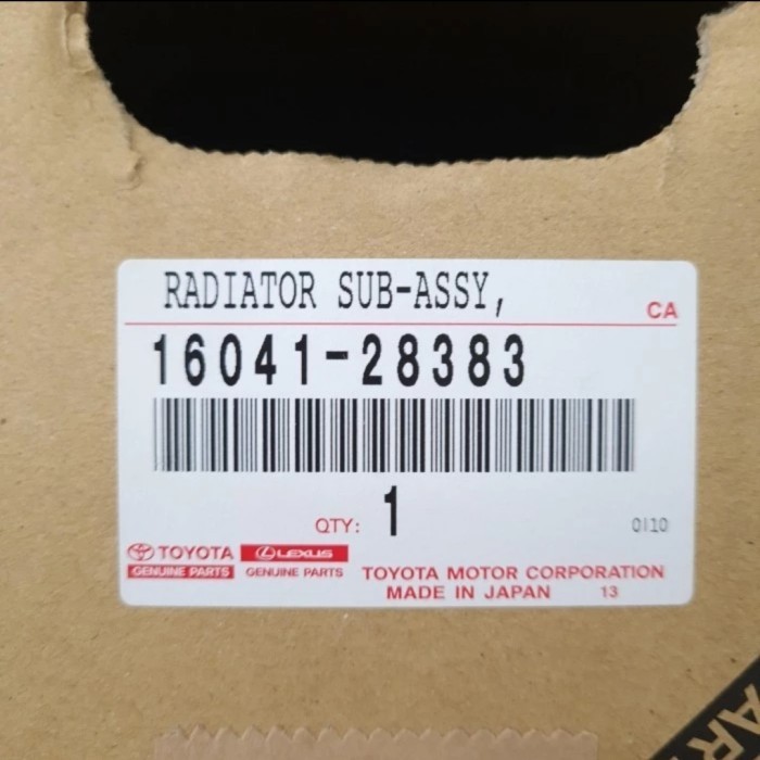 Radiator Harrier 2.4cc ORIGINAL 16041-28382 ACU30 Harga 5,780,000 rupiah*Gratis Ongkir