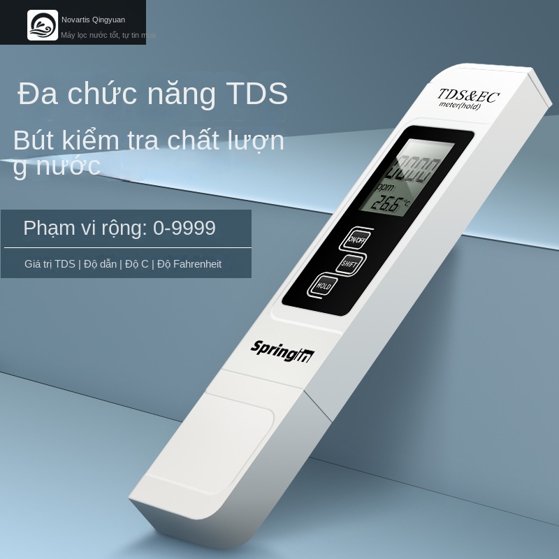 Bút kiểm tra chất lượng nước TDS Nước uống có độ chính xác cao Cuộc sống gia đình Nước máy tinh khiết Nhiệt độ đa chức năng Độ dẫn điện