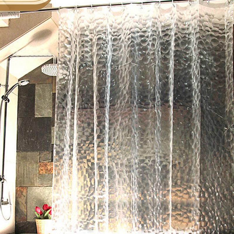 1.8x1.8M 3D Plastic Moldproof Waterproof Thickened Bathroom Bath Shower Curtain