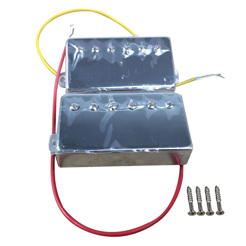 (AHGR) 1 Set Lp Electric Guitar Pickup Neck Bridge Pickup Brass Case Electric Pickup Guitar Eq Frameless 50 52 Guitarra Pickup