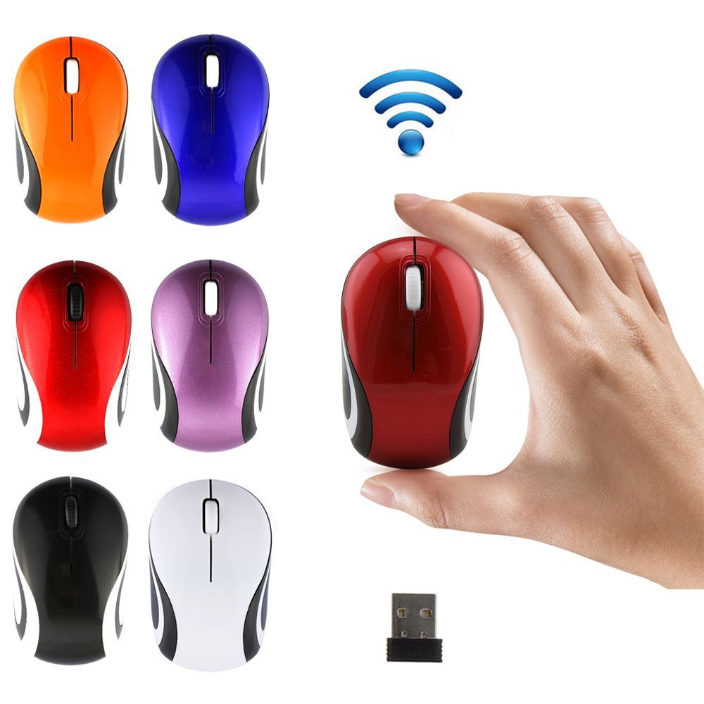 Deleterious66de1 Mini quang không dây 2.4Ghz chuột chơi game có thể điều chỉnh DPI Chuột không dây