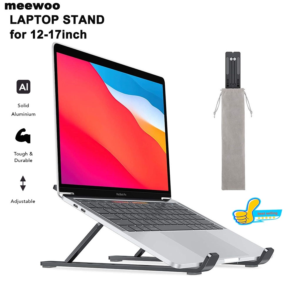 laptop stand laptop accessories laptop stand holder Meewoo Laptop Stand Aluminum Alloy Adjustable Foldable Portable Laptop Holder Heighten Laptop Riser