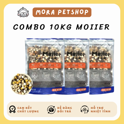 (COMBO TIẾT KIỆM) 10kg Hạt Moiier cho mèo mix topping 43% đạm không độn ngũ cốc