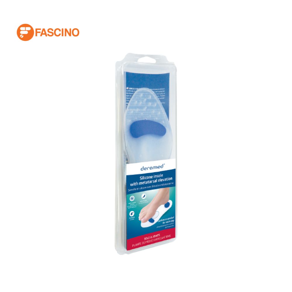 DERAMED แผ่นซิลิโคนรองเท้า INSOLE SILICONE ไซส์ L (2 ชิ้น / แพ็ค) ราคา 1,355 บาท*ส่งฟรี