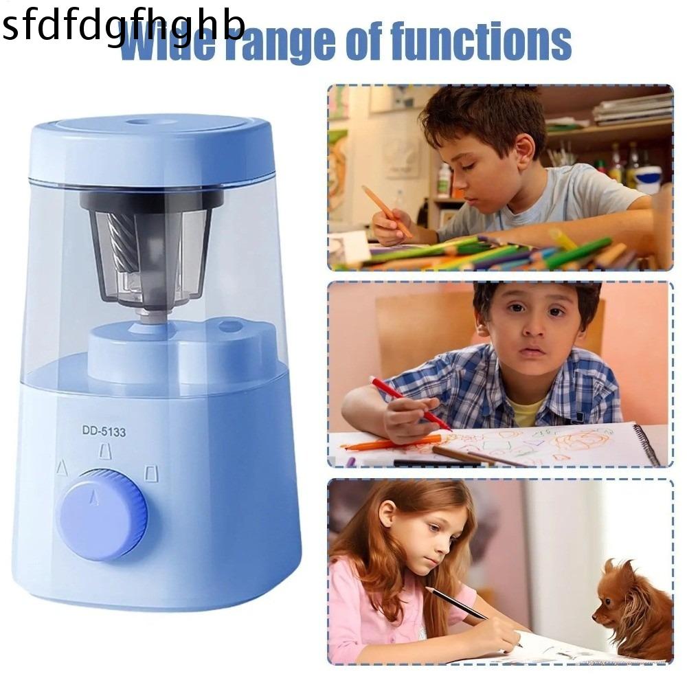 SFDFD Có thể điều chỉnh Máy mài bút chì điện Cài đặt sắc nét Làm sắc nét nhanh Máy mài tự động Dụng cụ văn phòng phẩm Chì chống dính Dụng cụ gọt bút chì Trang chủ