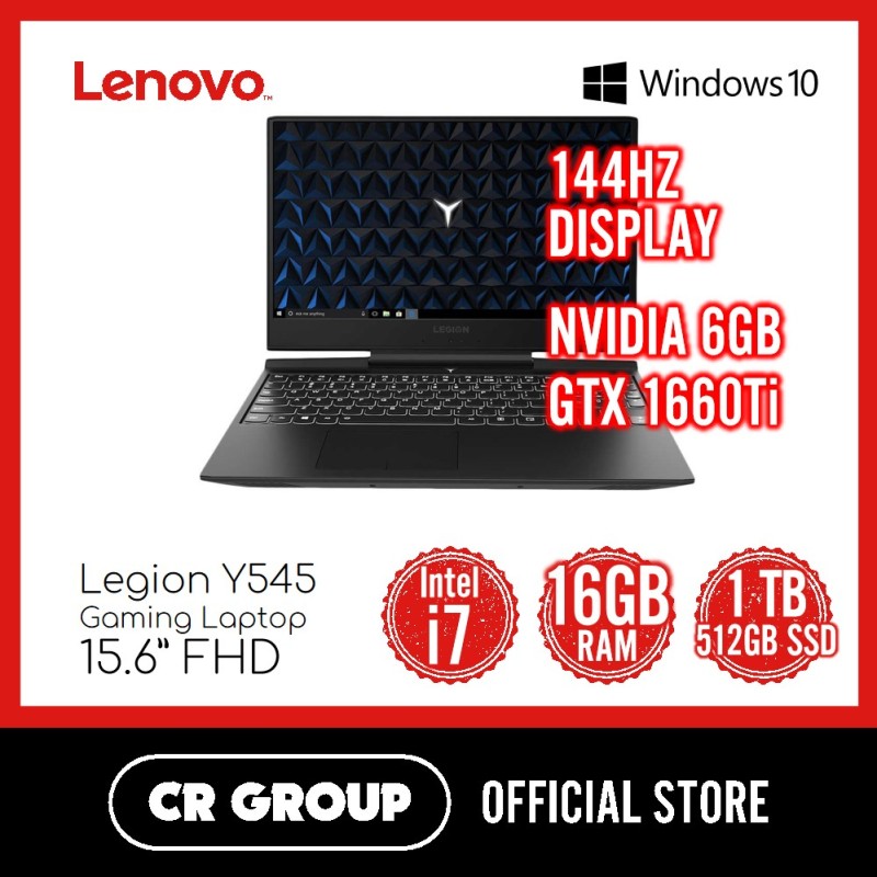 Same Day Delivery Option* Lenovo Legion Y545 15.6 FHD Gaming Laptop Intel® Core™ i7-9750H 16GB DDR4 1TB + 512GB SSD NVIDIA GeForce GTX 1660Ti