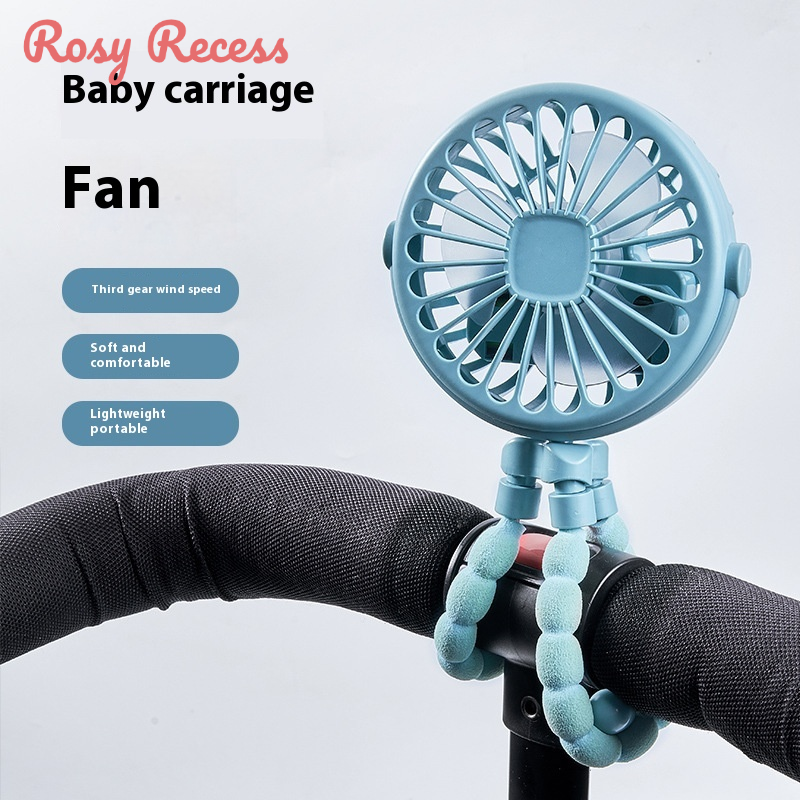 Rosy Recess Portable Octopus Mini Fan with Flexible Stand for Baby Stroller Desk Use ราคา 95 บาท*ส่งฟรี