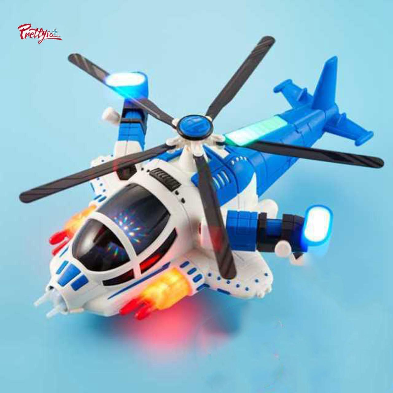 Prettyia Helicopter with Lights and Music Airplane for Boys Girls Kids