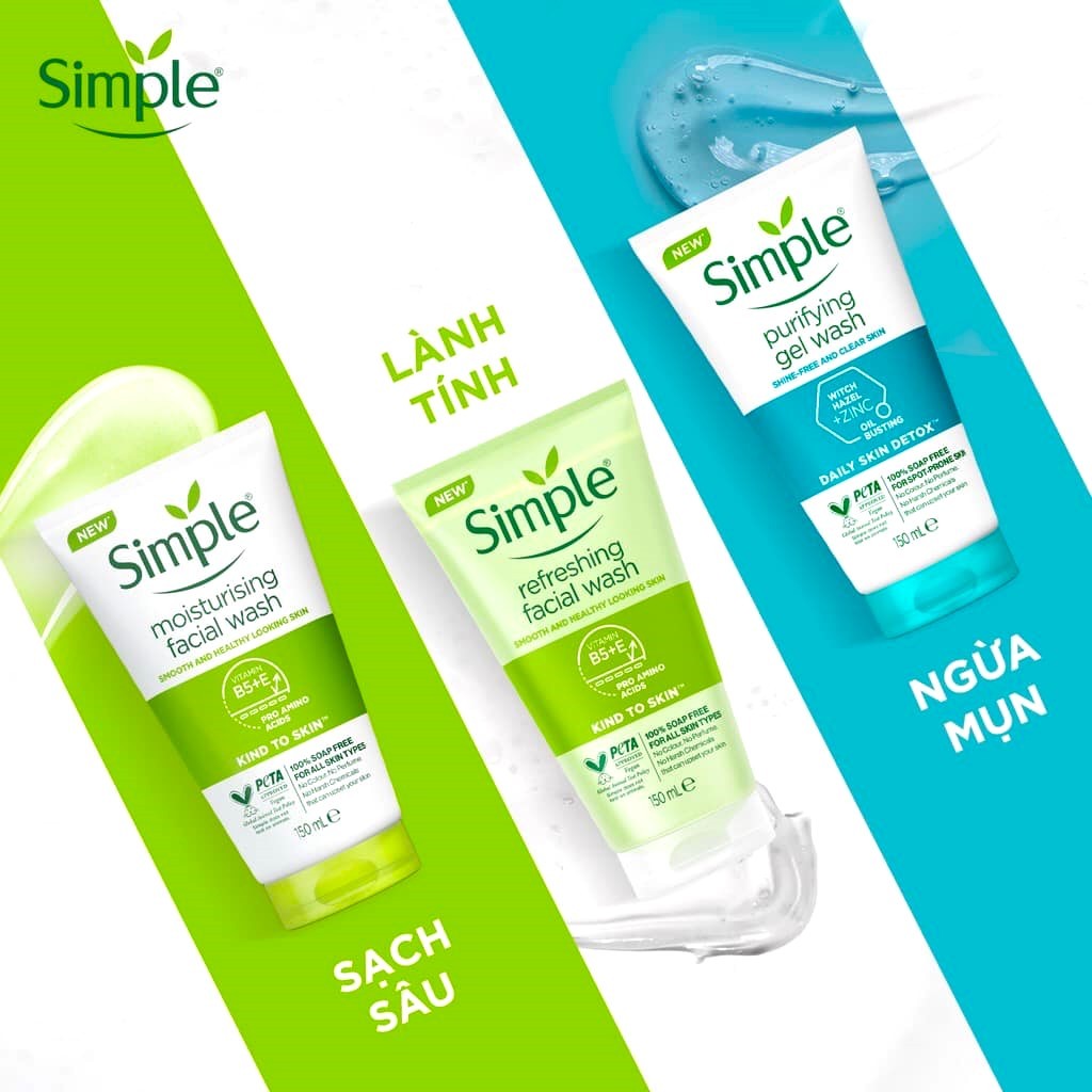 Sữa rửa mặt simple 150ml