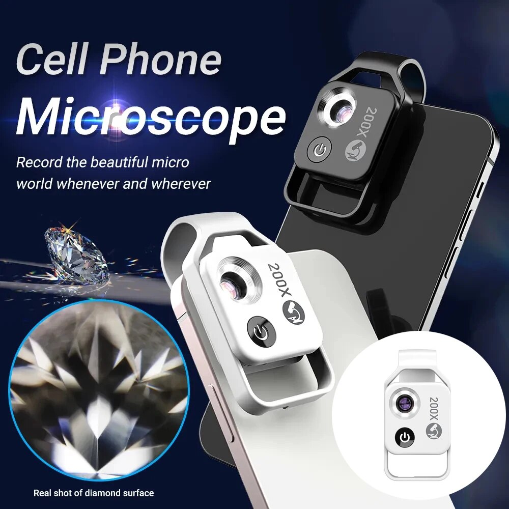 APEXEL 200X Phone Camera HD Cellphone Portable Digital Phone Macro Lentes