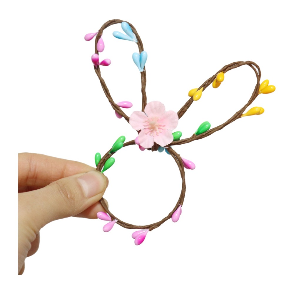 ECOCOKU 5PCS Phim hoạt hình Vòng khăn ăn Phục Sinh Thiết kế thỏ Hài hước Khóa khăn ăn lễ hội Sáng tạo Có thể tái sử dụng Giá đỡ khăn giấy Trang trí tiệc vườn - 3