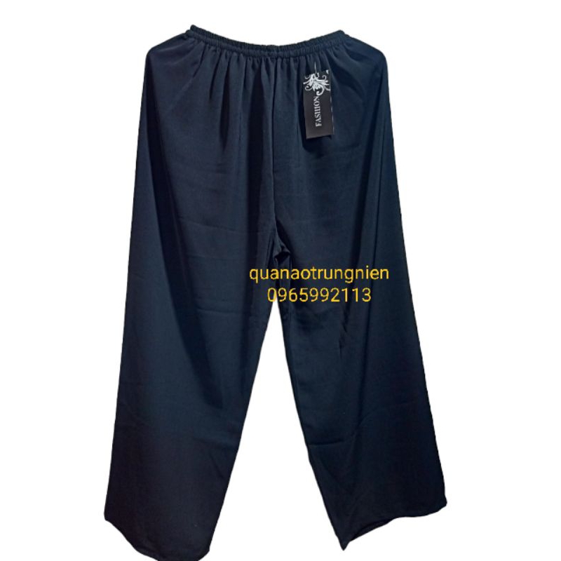 Quần dài đen ống rộng giá rẻ cho bà
