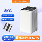 Tixx 8KG Mini Automatic Portable Washer Dryer Combo