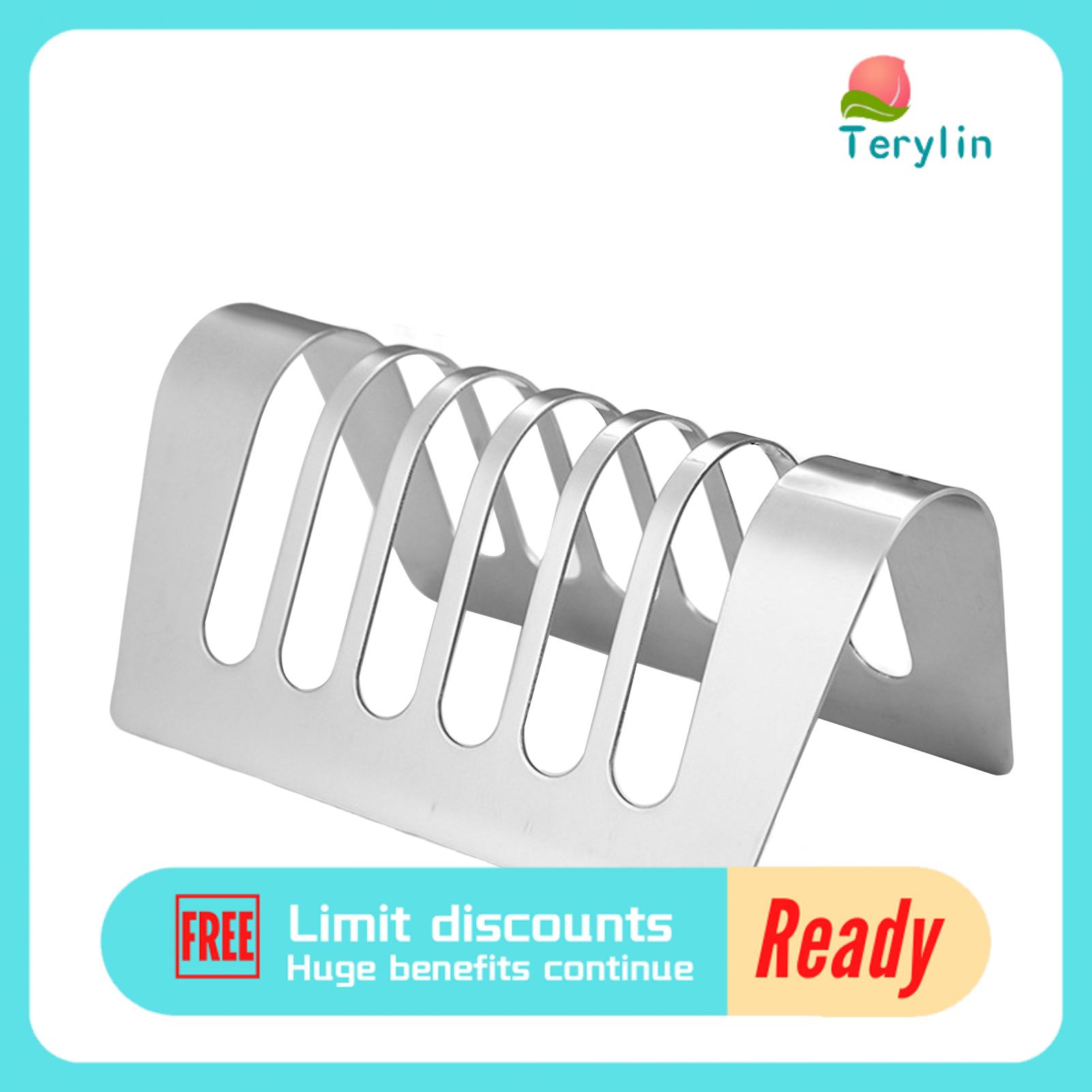 Toast Holder Food Grade Rust-proof Stainless Steel Toast Rack Multiple Slice Holes Loaf Stand Gadget Kitchen Accessories Useful Toast Bread