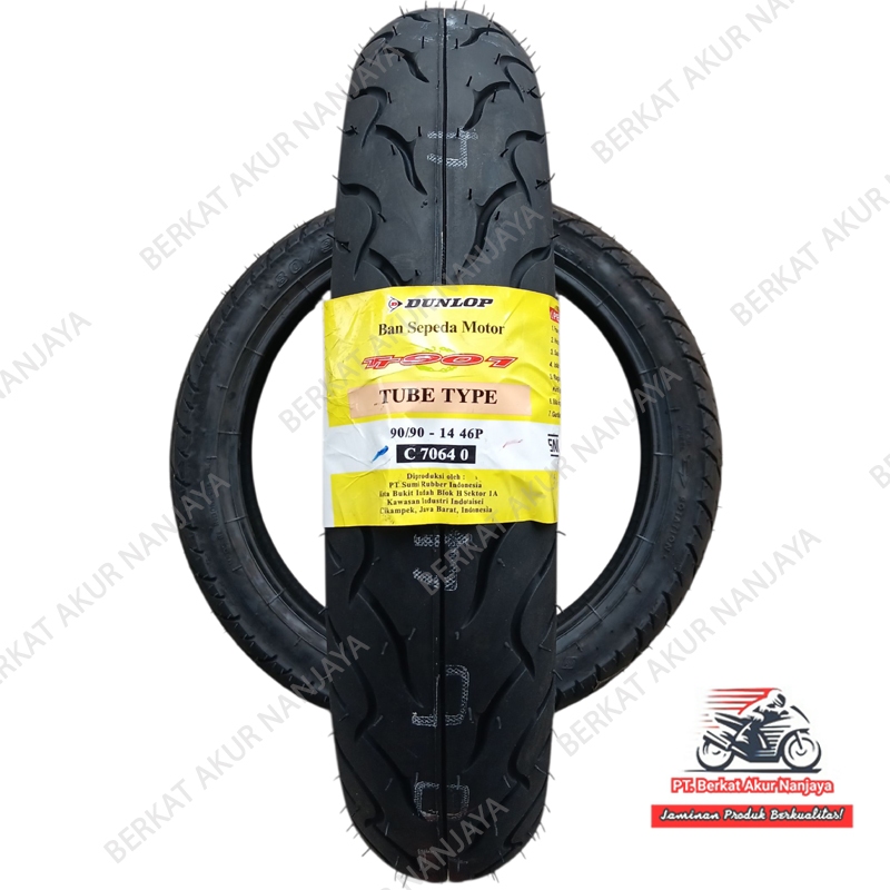 DUNLOP TT901 90/90-14 Ban Luar TUBETYPE (Non Tubeless) Ban Motor Matic Harga 257,000 rupiah*Gratis Ongkir