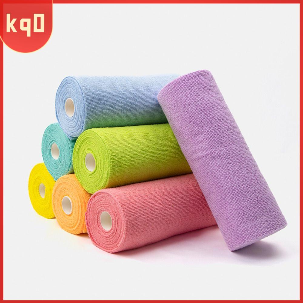 KQ0 20PCS/Roll Thấm hút Khăn vi sợi Tái sử dụng Thay thế Giẻ lau đĩa dầu chống dính  Lau chùi Khăn lau bát đĩa nhà bếp