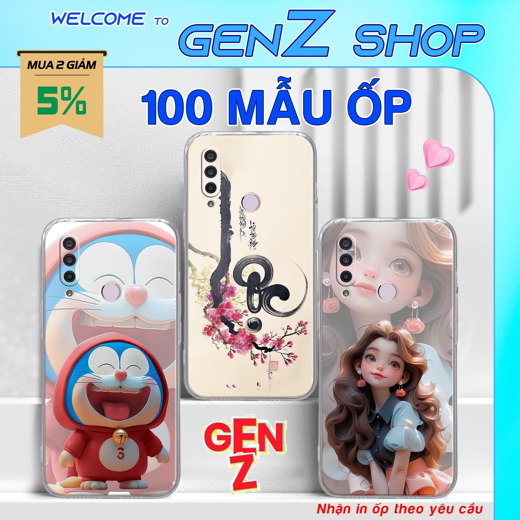 Vsmart Joy 3 - 100 mẫu Ốp lưng điện thoại Silicon trong suốt hỗ trợ bảo vệ camera GenZ Shop