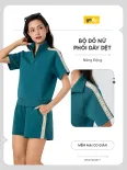 Bộ Đồ Nữ YODY Set áo thun quần short Phối Dây Dệt Năng Động WCST26S017