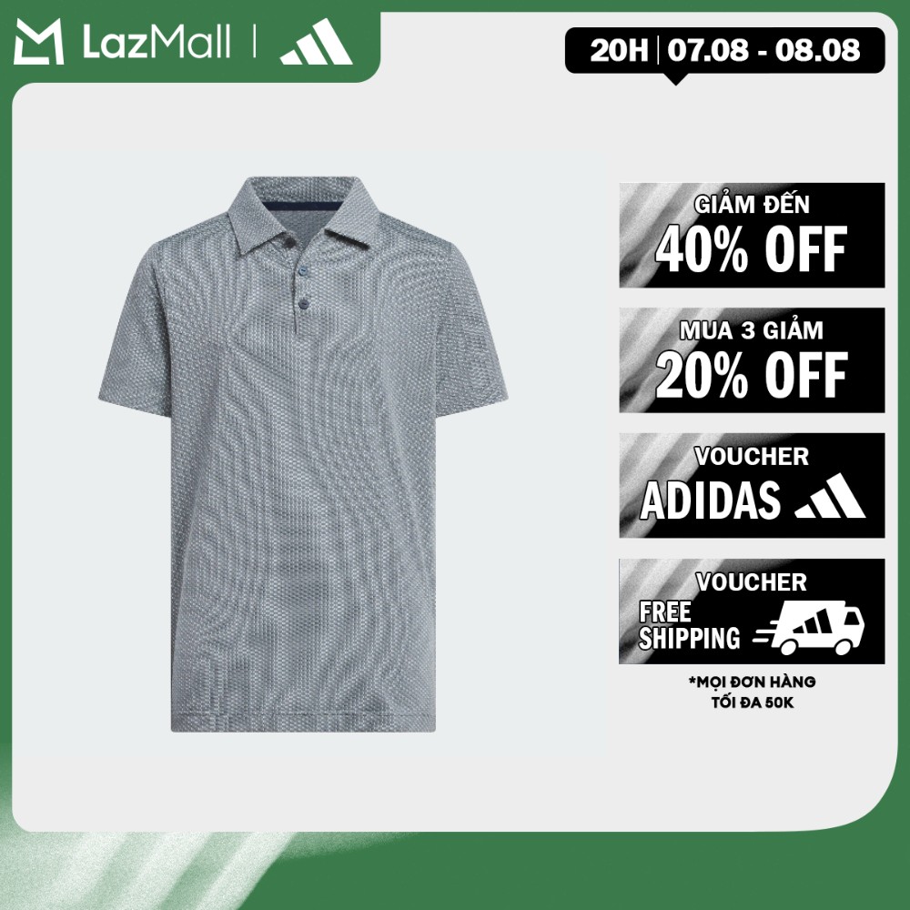 adidas Đánh gôn ÁO POLO NGẮN TAY VÂN NỔI CHO BÉ TRAI Trẻ em màu xanh lá JY5800