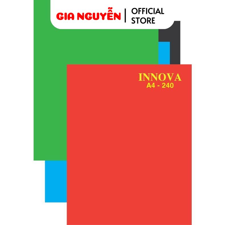 Gia Nguyễn -  HẢI TIẾN Sổ bìa cứng Innova A4 (Bìa màu xanh đỏ) - Thừa đầu