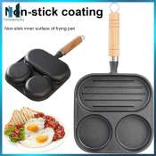 Divided Cast Iron Egg Frying Pan - Non-Stick Kitchen Tool