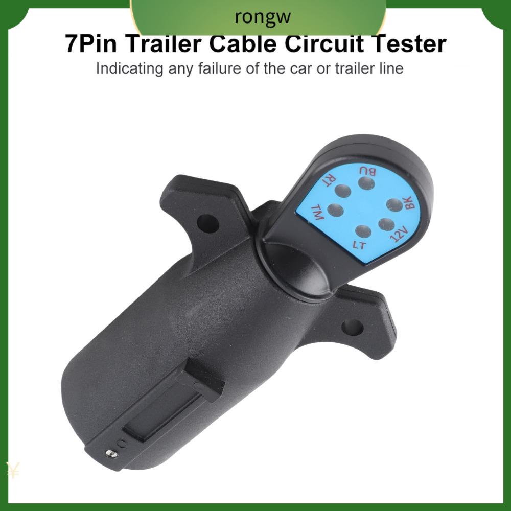 RONGW 12V Máy kiểm tra đèn 7 chân Máy kiểm tra ổ cắm Ổ cắm 7 chiều Máy kiểm tra phích cắm rơ moóc Máy kiểm tra phích cắm Máy kiểm tra dây cáp Rơ moóc tự động
