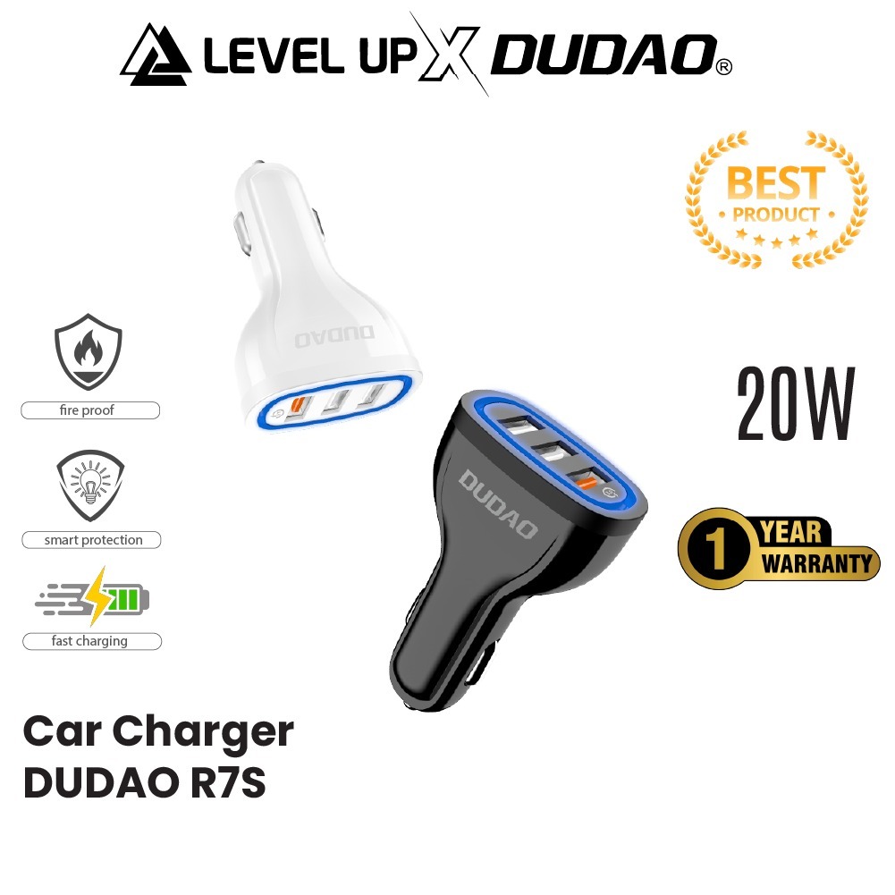 LEVEL UP x DUDAO Car Charger R7S 18 Watt Fast Charging Harga 45,000 rupiah*Gratis Ongkir