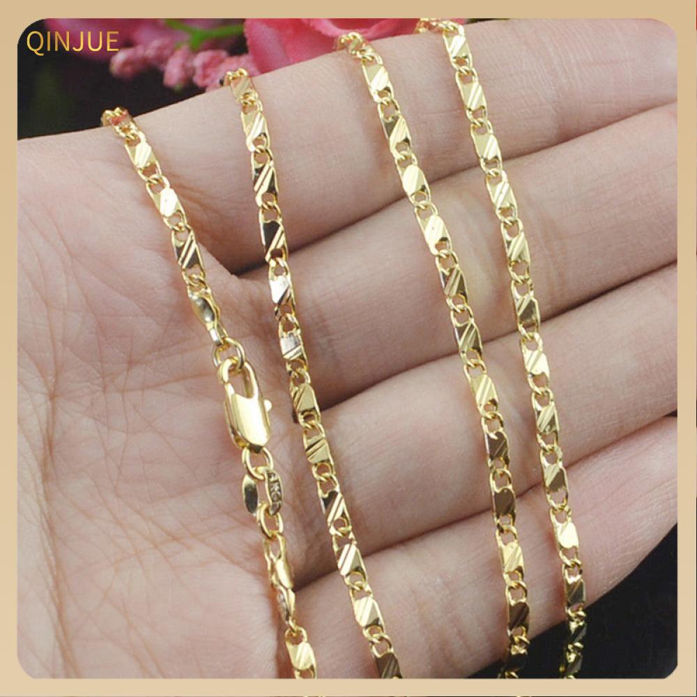 1 Dây Chuyền Vàng 18K Lấp Lánh Trang Sức 18K Tinh Tế Thời Trang Nổi Bật Vòng Cổ Dây Chuyền Vàng Tự Làm 16-30 Inches