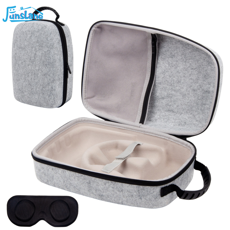 FunsLane Carrying Case Portable Travel Storage Bag Protection Case VR Headset Controllers Storage Bag Travel Storage Case Compatible For Meta Quest 3 VR Headset Handles ราคา 439 บาท*ส่งฟรี