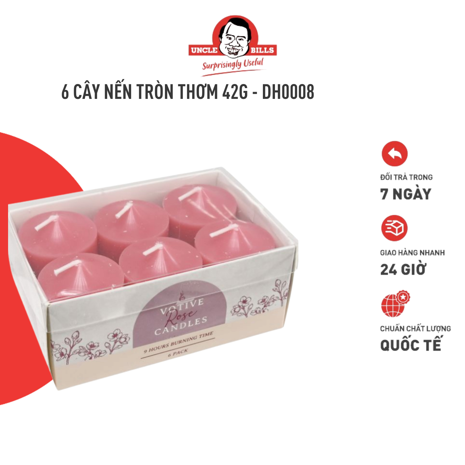 Bộ 6 cây nến thơm ubl ubl dh0008