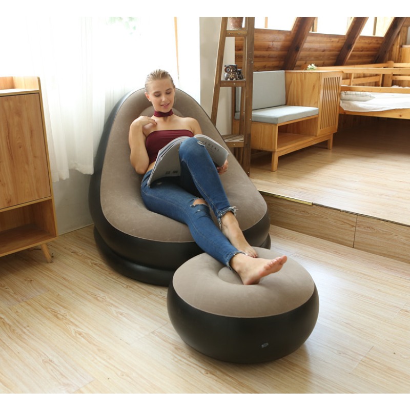 Ghế sofa mini bơm hơi, ghế hơi tựa lưng sofa hơi, Ghế Lười Bơm Hơi Loại Cao Cấp Êm Aí
