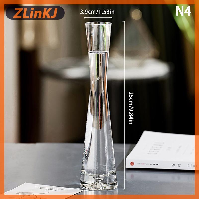 ZLinKJ แจกันดอกไม้แก้วใสแจกันขนาดเล็กไฮโดรโปนิกส์พืชดอกไม้เทอราเรียมหรูหราโต๊ะบ้านตกแต่งงานแต่งงาน