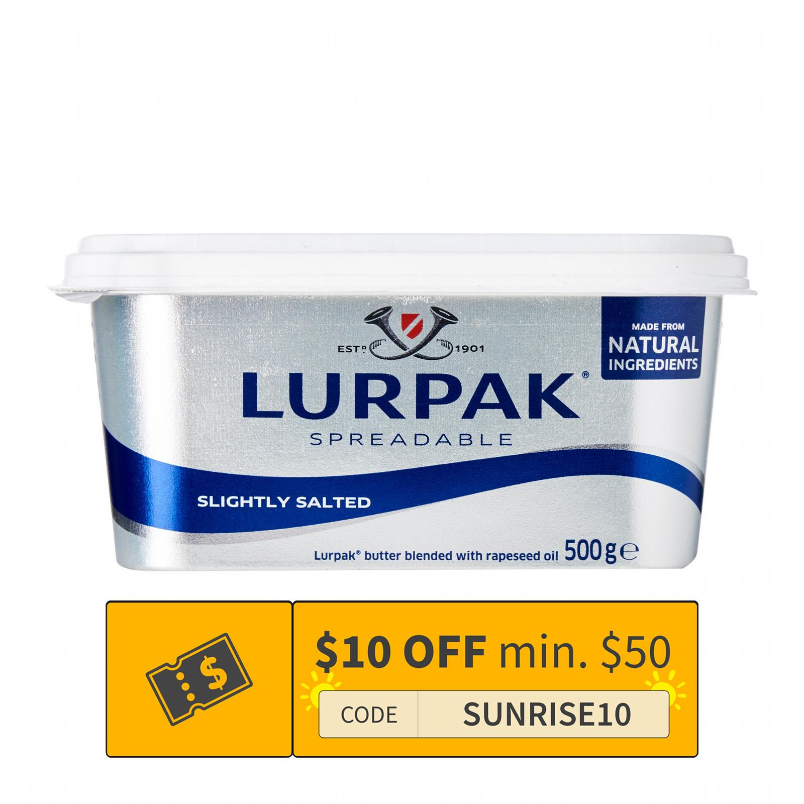 LURPAK Spreadable Butter Slightly Salted 500g - diffmarts Singapore