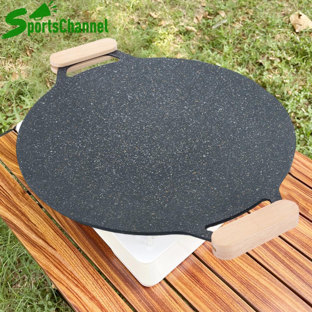 Gỗ đặc xách tay BBQ tấm xử lý chống bỏng 2 cái chịu nhiệt cho đồ nấu nướng chảo xào chảo nướng