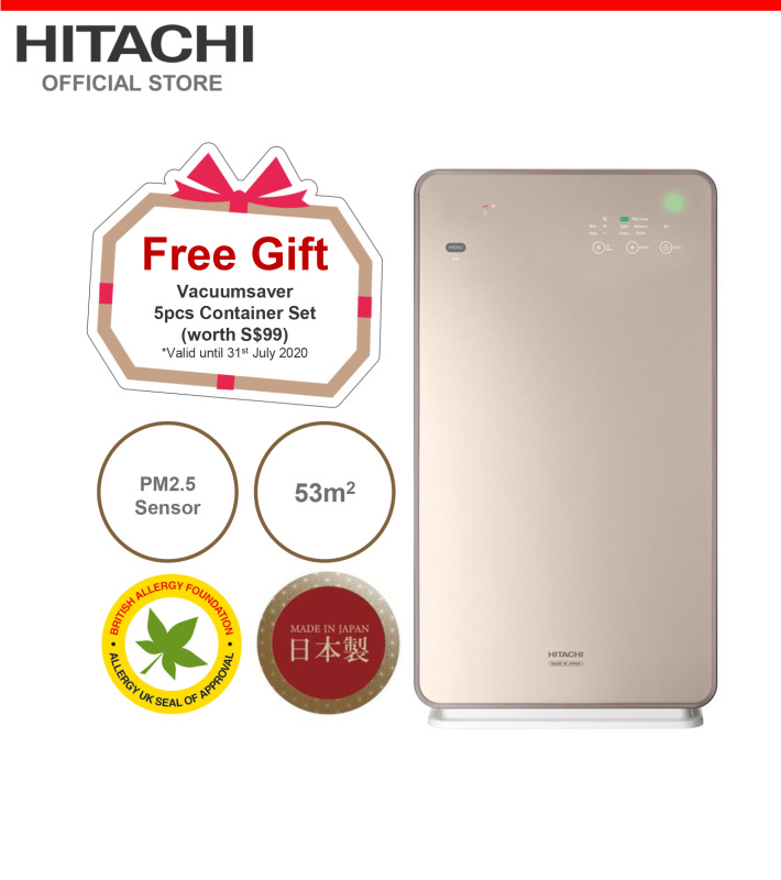 Made In Japan, Hitachi Air Purifier, PM2.5 Sensor, 53 metre square, EP-NZG70J Singapore