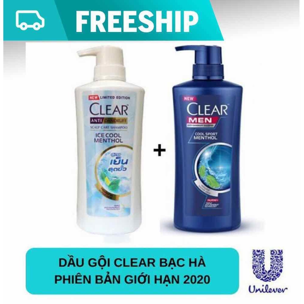 Dầu Gội Clear Men Cool Sport Bạc Hà 450ml Thái Lan