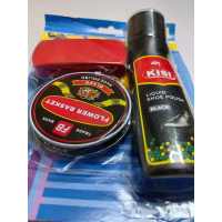 KIWI Black Premium Liquid Shoe Polish Wax Leather Shoe Polish Oil Leather w/ brush