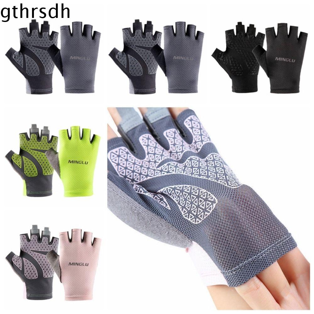 GTHRSDH 1 Pair Có đệm Găng tay đạp xe Nửa Ngón Chống trượt Trọng lượng nhẹ Găng tay đi xe đạp Găng tay tập luyện Thoáng khí Găng tay không ngón tập thể dục Xe đạp đường trường