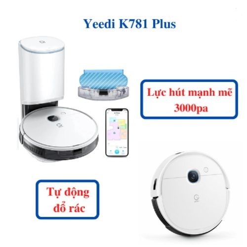 Robot Hút Bụi Lau Nhà Yeedi K781 Plus - Robot tự động đổ rác