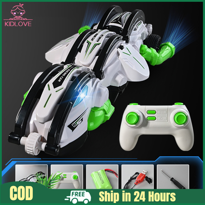 2.4G 6WD RC Stunt Car 360° Rotating Transform Remote Control Cars With LED Light High-Speed RC Drift Car Toy Gifts For Kids ราคา 831 บาท*ส่งฟรี