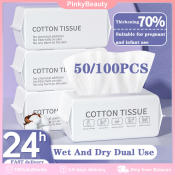 Disposable Cotton Face Towels - 50/100pcs by OEM