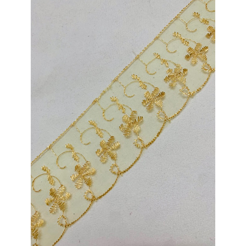 Ren viền bản to trang trí quần áo đầm váy Ren viền làm đồ handmade