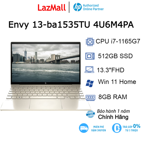 Laptop HP Envy 13-ba1535TU 4U6M4PA i7-1165G7| 8GB| 512GB| OB| 13.3FHD| Win 11 (Gold)