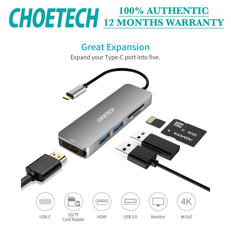 Choetech 5-in-1 Multi-port USB-C Hub (12 months warranty)